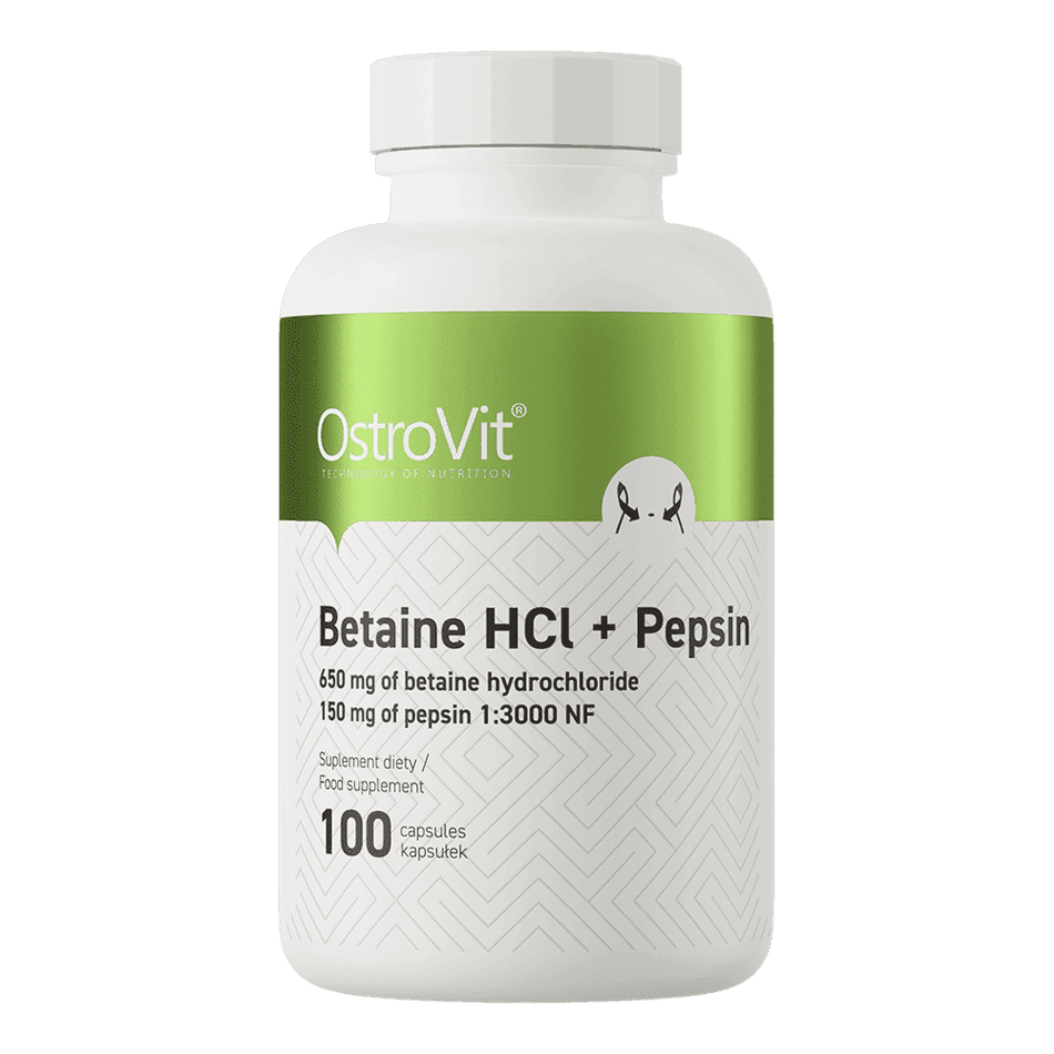 vitanetshop - OS26276 -  Betaine HCl Hydrochloric Acid with Pepsin (100 Caps) - 1