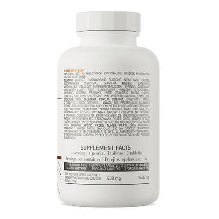 OS25728 - Brewer's Yeast (200 Tabs, 400mg) - label