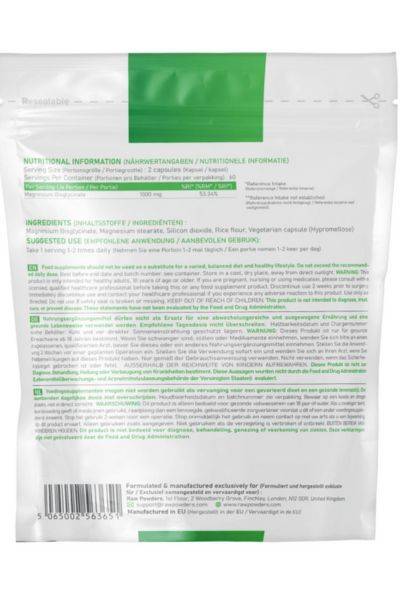 RW1082 - Magnesium Bisglycinate (120 Caps, 500mg) - label