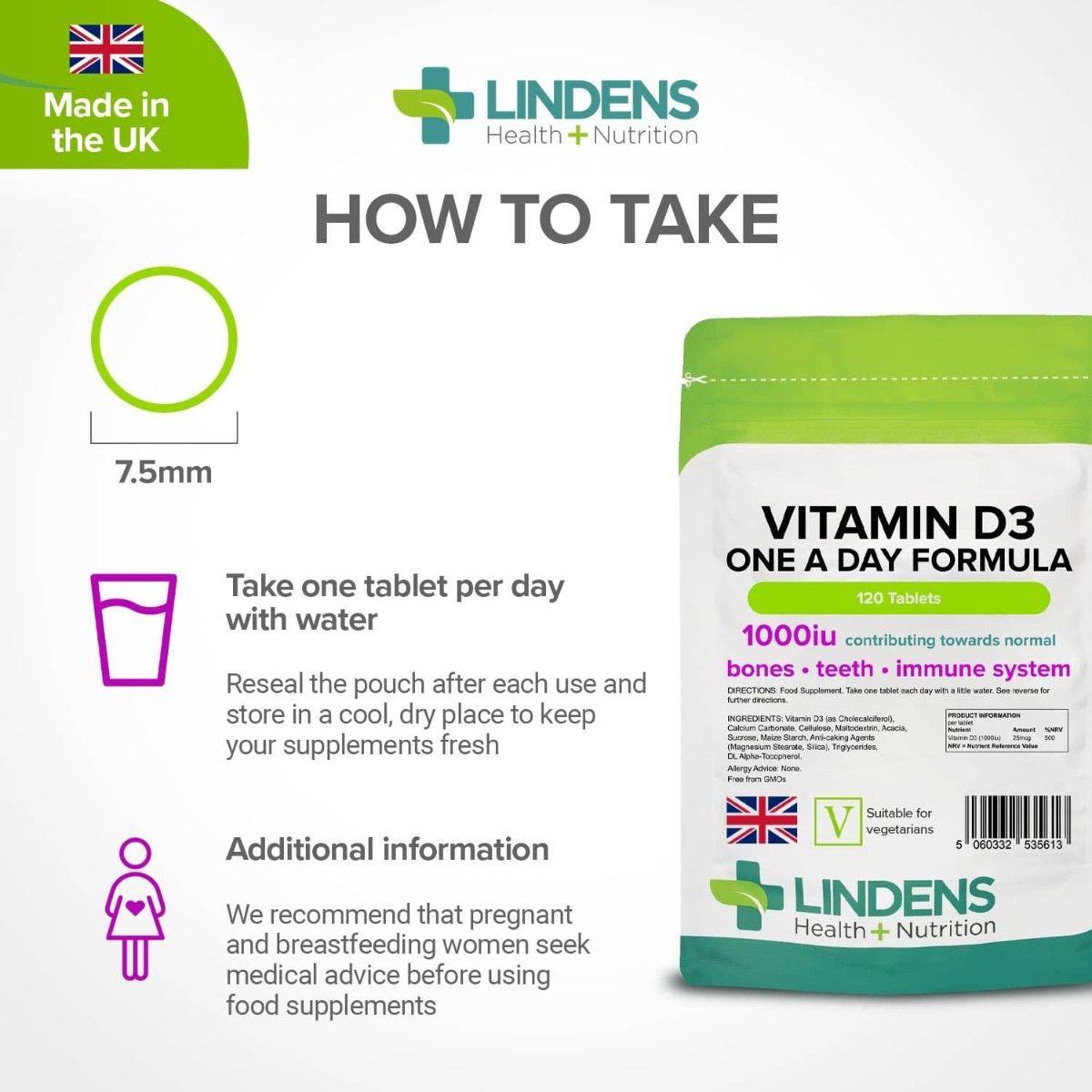 LD5613 - Vitamin D-3 1000 (150 Tabs, 25mcg) - 2