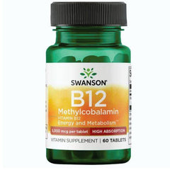 Vitamin B-12 Metylkobalamin (60 Tabs, 5000 mcg)