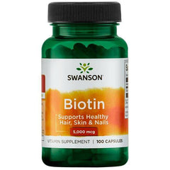 Biotin (100 kapslar, 5000 mcg)