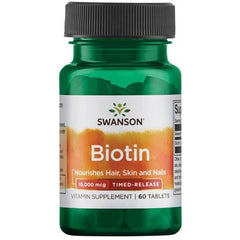 Biotin (60 depottabletter, 10.000 mcg)